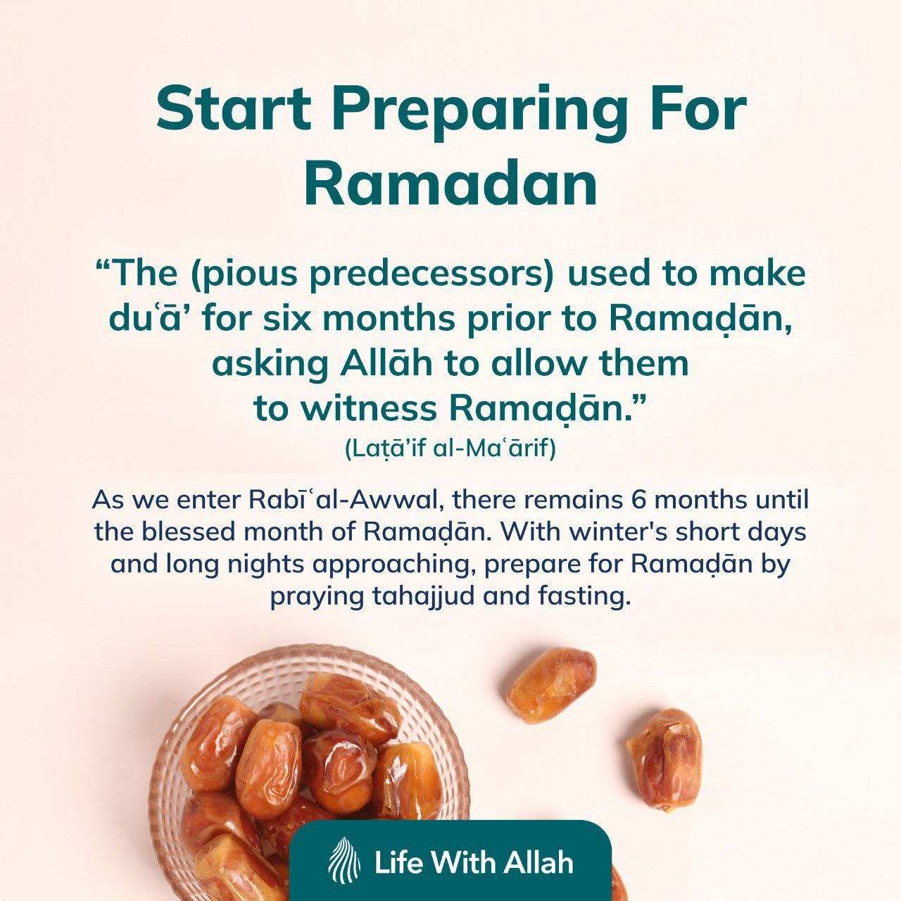 A reminder shared by An Nasihah
