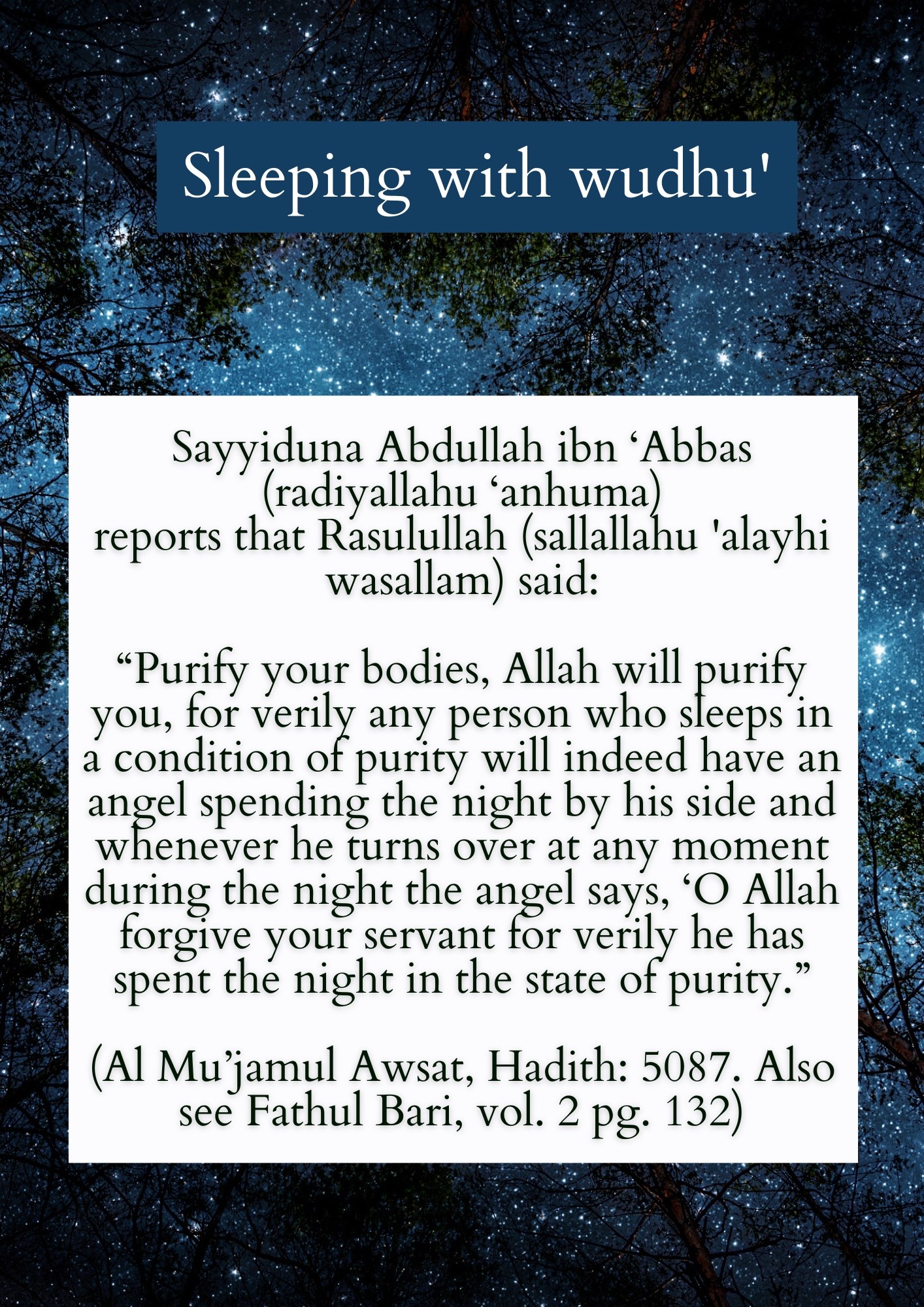 A reminder shared by An Nasihah
